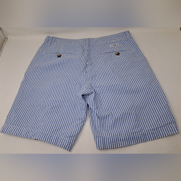 Vineyard Vines Men's Breaker Short Blue and White Striped Seersucker Size 28 28W - Picture 9 of 10